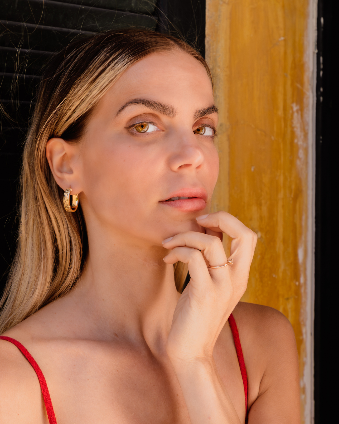 Athènes Ovale Mini Doré · Motif grec